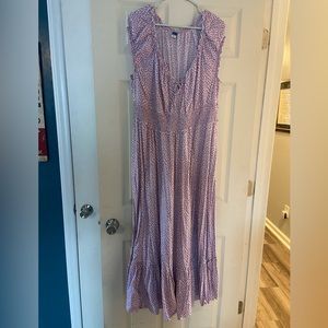 Floral maxi peasant dress